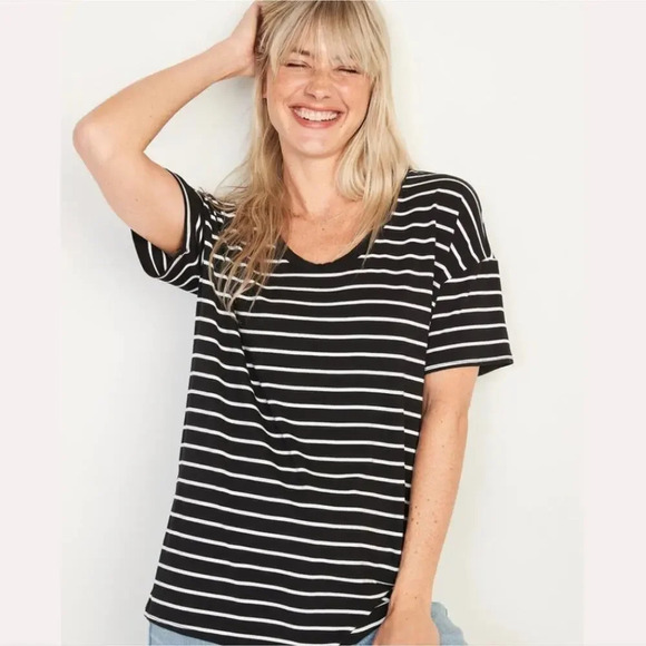 Old Navy Luxe Striped Tee Shirt - XL - Picture 1 of 4